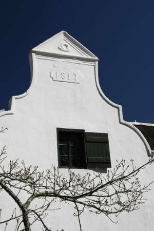 Gable end of a farm house in South Africa built in 1817の写真素材