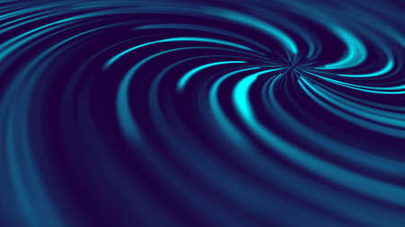 Abstract twisted digital bright neon lights on dark background. Futuristic sparkling lines of dark...