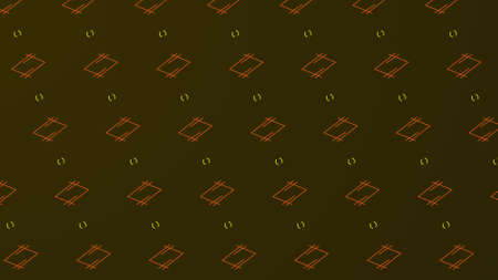 Geometric pattern where lines and shapes intersect with each other to form new patterns on brown...