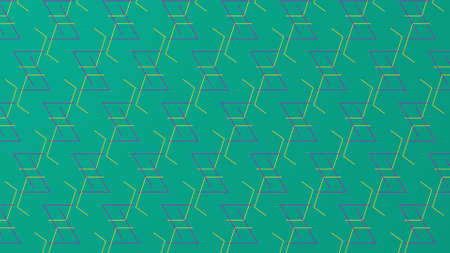 Geometric pattern where lines and shapes intersect with each other to form new patterns on vibrant...