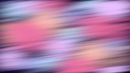 Twisted vibrant iridescent gradient blurred of purple pink blue and peach colors with smooth movement of the gradient in the frame with copy space. Abstract narrow lines conceptの写真素材
