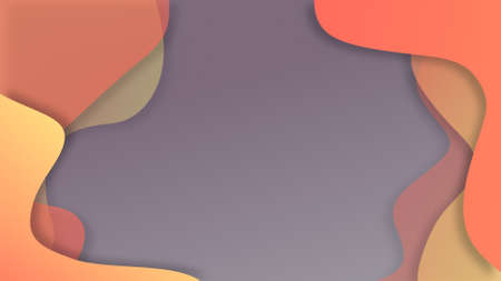 Waves gradient abstract background on the left and right corner of calming coral peach and gray...