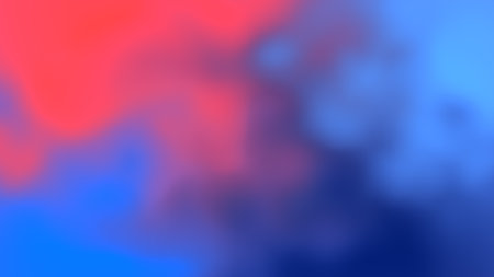 Blurred gradient gradation abstract background smooth liquid transition of bright blue red and white...
