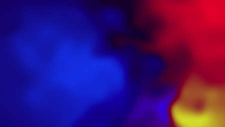 Blurred gradient gradation abstract background smooth fast liquid transition of bright blue red and yellow colors of 2022 year concept with smooth movement and copy spaceの写真素材