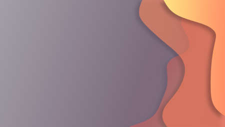 Waves gradient abstract background on the right of calming coral peach and gray colors of 2022 year concept with smooth movement and copy spaceの写真素材