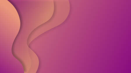 Waves gradient abstract background on the left of pacific pink magenta and coral peach colors of 2022 year concept with smooth movement and copy spaceの写真素材