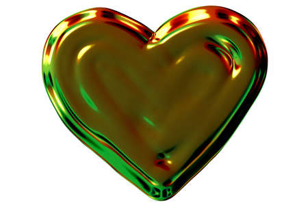 Brilliant heart, glossy and glazy, isolated. Designed in PSの写真素材