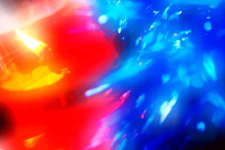 Christmas background: blurred candle and decorationの写真素材