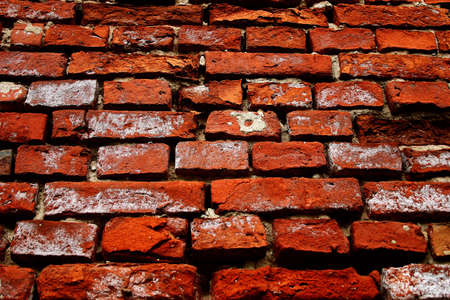 The very old red bricks wall