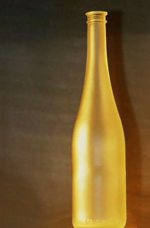 Wine bottle, digitally processed. Blured and lacquered in gentle coloursの写真素材
