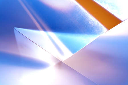 Transparent lights geometry. Abstract photo of technical paper
