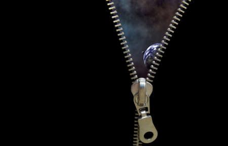 Zipper concept. Discover Universeの写真素材