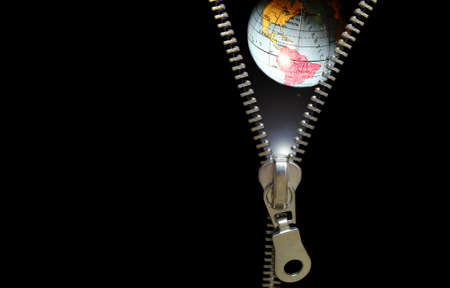 Zipper concept. Revealing planetary, education, astronomyの写真素材