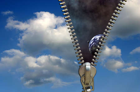 Zipper concept. Discover Universeの写真素材