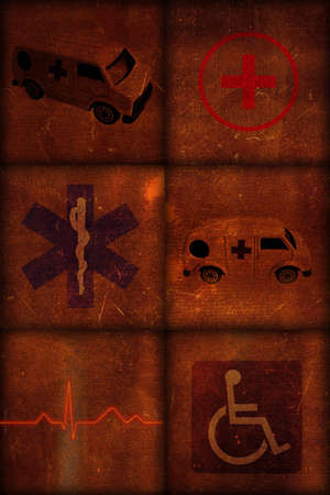 Vintage artistical stylish background, grainy texture. Medicine themeの写真素材