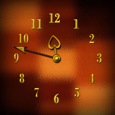 Clock- face, dark colored