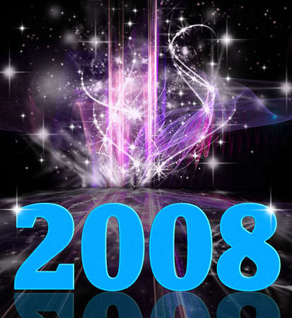 New Year festive starry and cosmic backgroundの写真素材