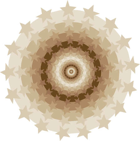 Stars circles tunnel - very detailedのイラスト素材