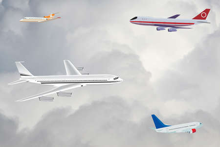 Planes in the sky