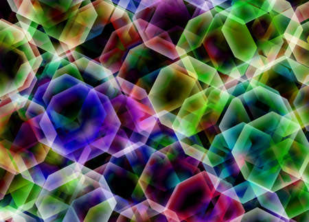 Ornamental color neon lights backgroundの写真素材