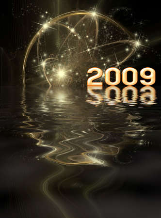 New Year festive starry and cosmic background