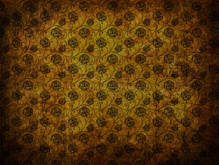 Grunge, rusty, floral retro background