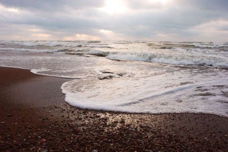 Baltic Seashore in winter timeの写真素材