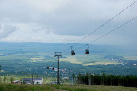 Mountains and funicular, High Tatras, Slovakia