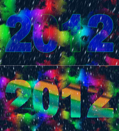 2012 Year, graphic and artistic illustration 