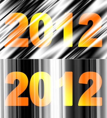 2012 Year, graphic and artistic illustration 