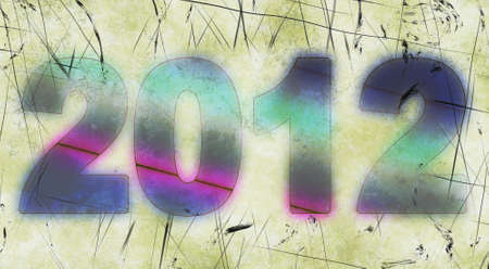 2012 Year, graphic and artistic illustration