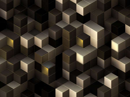 3D cubes abstract background with a lot of concepts and metaphors: business, team, technologies,...