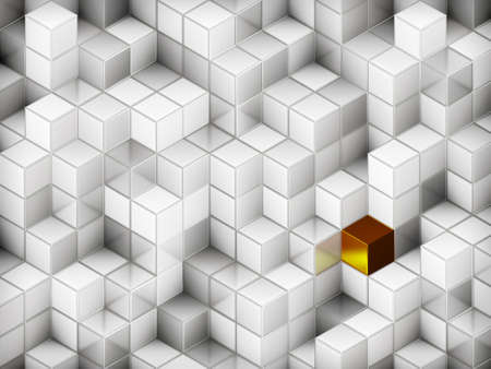 3D cubes abstract background with a lot of concepts and metaphors: business, team, technologies, industry, digital, computer management, crowd, originality, information, data, etc.の写真素材