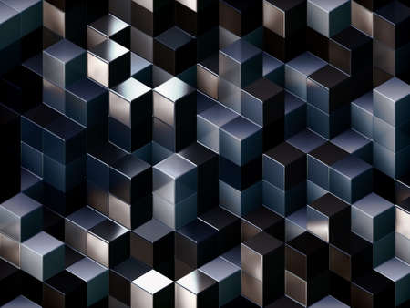 3D cubes abstract background with a lot of concepts and metaphors: business, team, technologies, industry, digital, computer management, crowd, originality, information, data, etc.の写真素材