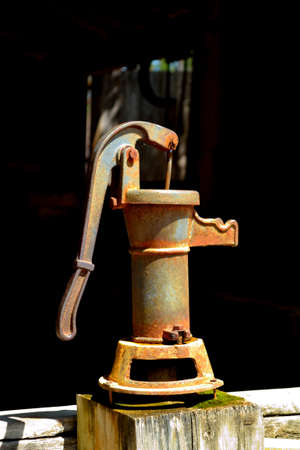 Rusty Old Hand Pump on a Farmの写真素材