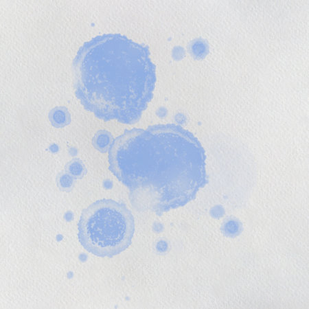 blue watercolor spot on a white backgroundの写真素材