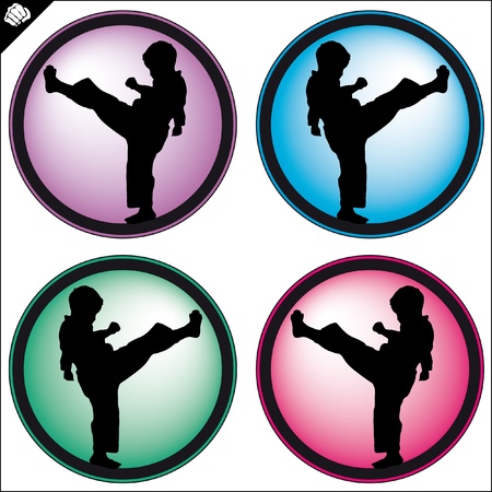 MARTIAL ARTS ORIGINAL CHILD SETのイラスト素材