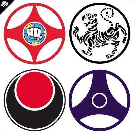 karate stylesのイラスト素材