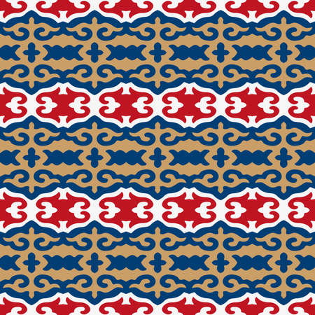 Ethnic patterns. Traditions of nomads, Kazakh steppes, Asian Mongolian Caucasusのイラスト素材