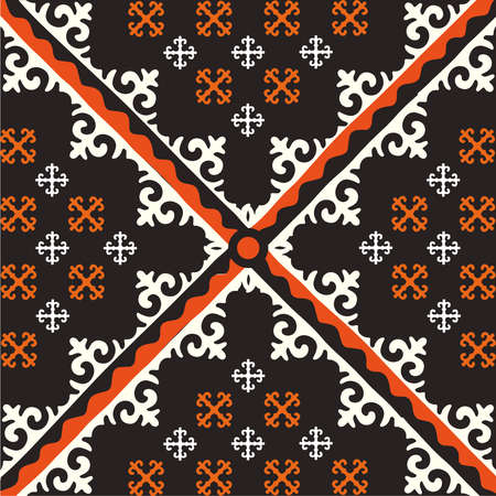 Oriental pattern, loft, craft textureのイラスト素材