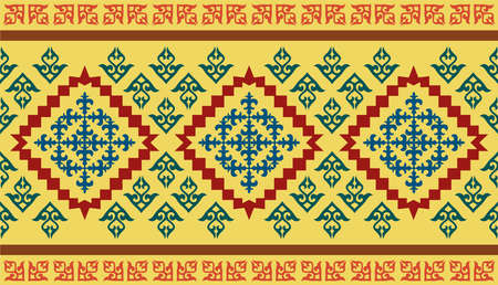 Ethnic patterns. Traditions of nomads, Kazakh steppes, Asian Mongolian Caucasus