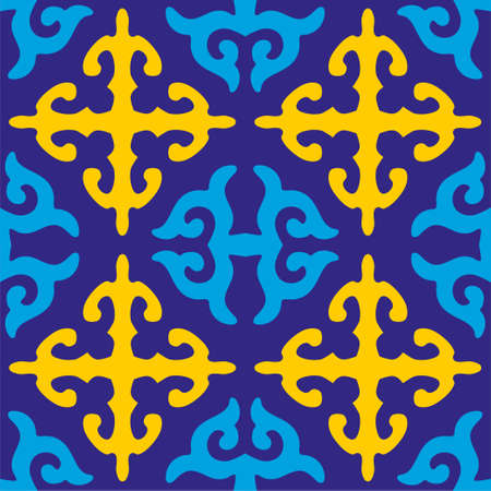 Ethnic patterns. Traditions of nomads, Kazakh steppes, Asian Mongolian Caucasusのイラスト素材