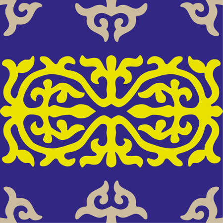 Ethnic patterns. Traditions of nomads, Kazakh steppes, Asian Mongolian Caucasusのイラスト素材