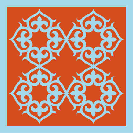 Ethnic patterns. Traditions of nomads, Kazakh steppes, Asian Mongolian Caucasusのイラスト素材