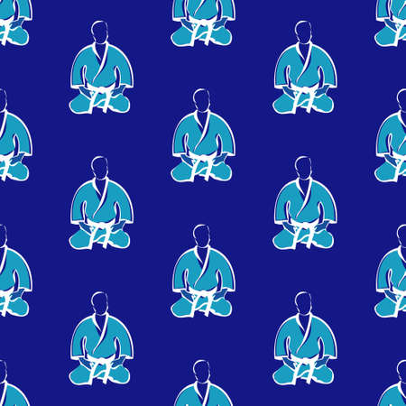 Martial arts seamless Original Texture Pattern for print on Sports equipment of fighters. Vector, EPS.のイラスト素材