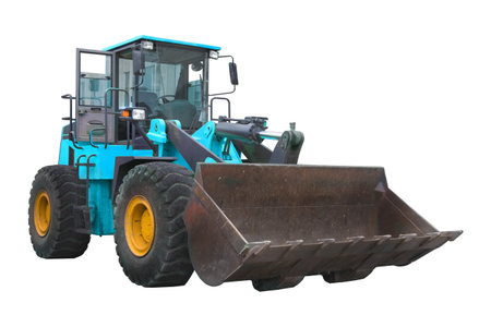 The big power heavy building bulldozer
