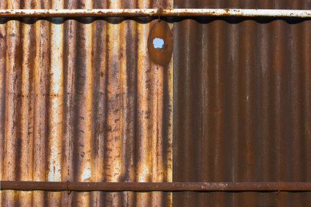 Steel, shiny metall texture. Industry manufacturing factoryの写真素材