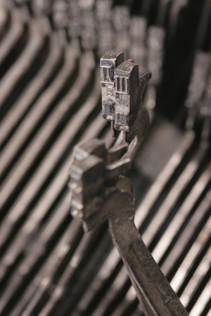 Old antique mechanical vintage typewriter