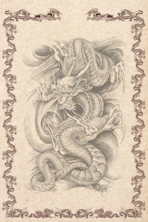 Karate, taekwondo, judo, kudo, hapkido, kempo certificate, diplom. Old vintage paper texture. High resolution.の写真素材