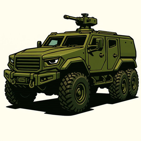 Army, police protected, armored off-road hevy vehicle. High quality photo